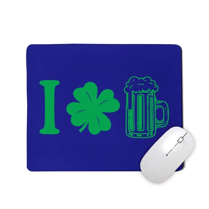 I Love Beer Funny St Patricks Day Irish Party Ing Gift Mousepad