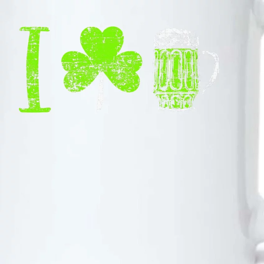 I Love Beer Lover St Patricks Day shamrock Irish Drinking Black Color Changing Mug