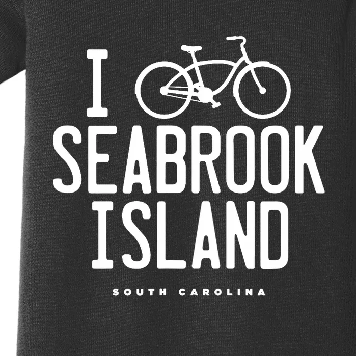 I Love Biking Graphic Seabrook Island South Carolina SC Baby Bodysuit