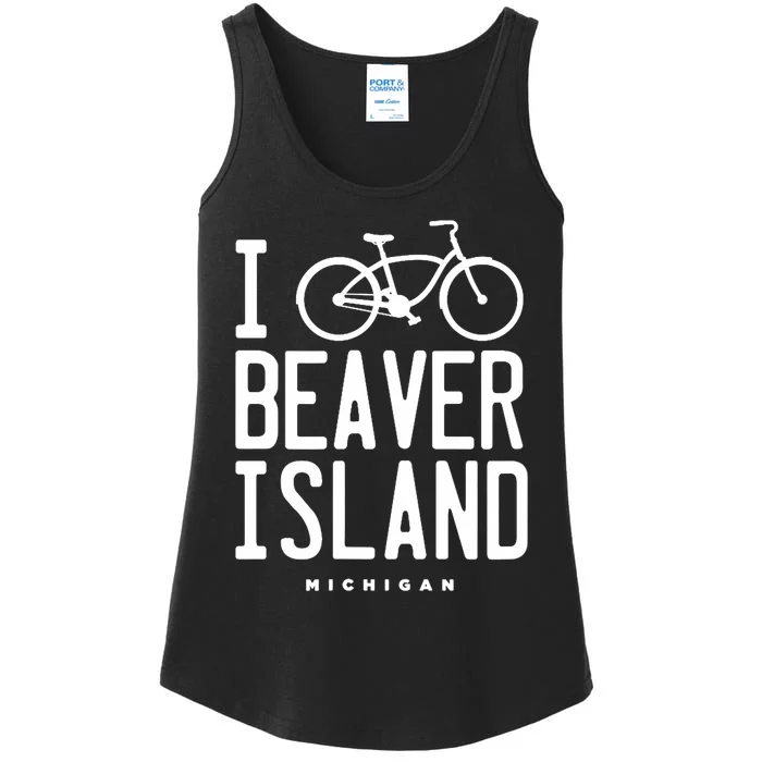 I Love Biking Beaver Island Michigan Ladies Essential Tank