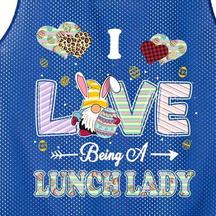 I Love Being Lunch Lady Easter Day Teacher Gift Mesh Reversible Basketball Jersey Tank