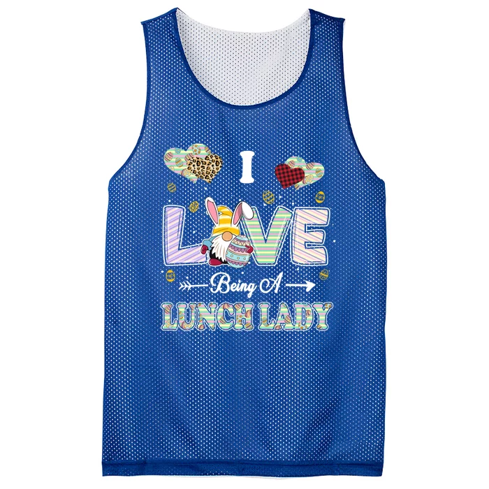 I Love Being Lunch Lady Easter Day Teacher Gift Mesh Reversible Basketball Jersey Tank