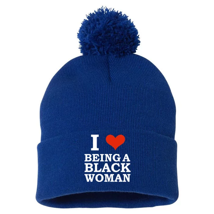 I Love Being A Black Black Is Beautiful Pride Gift Pom Pom 12in Knit Beanie