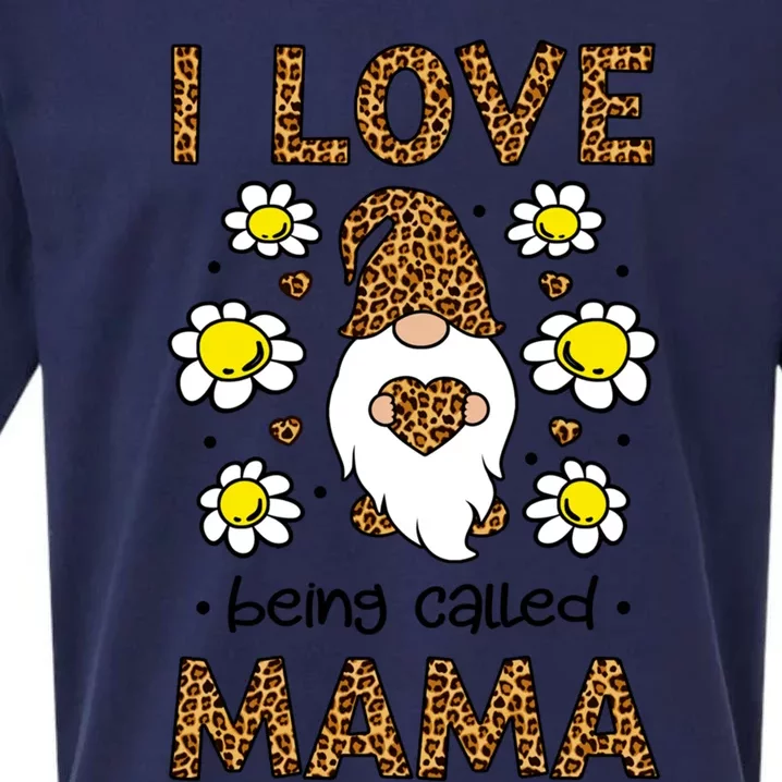 I Love Being Called Mama Leopard Gnome Cute Mother's Day Gift Sueded Cloud Jersey T-Shirt