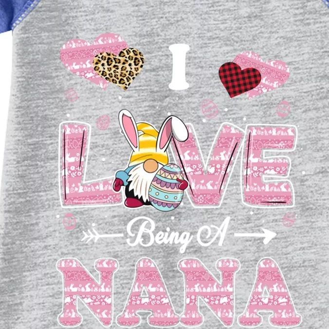 I Love Being Nana Easter Gnome Family Matching Funny Gift Infant Baby Jersey Bodysuit