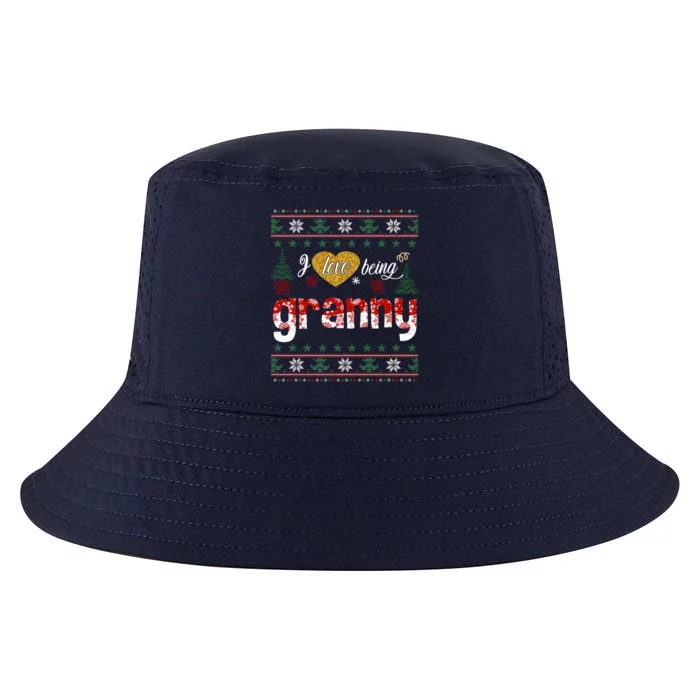 I Love Being Granny Ugly Christmas Funny Granny Gift Xmas Gift Cool Comfort Performance Bucket Hat