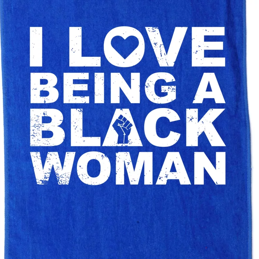 I Love Being A Black Black Fist Gift Platinum Collection Golf Towel