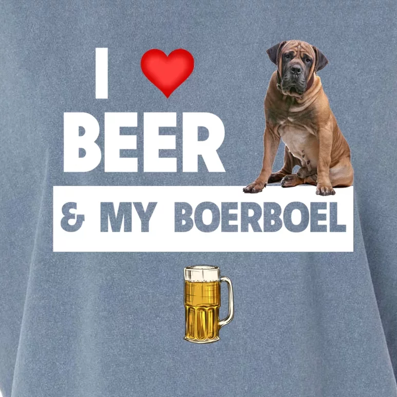 I Love Beer And My Boerboel Hunting Dog Mom Dad Ing Great Gift Garment-Dyed Women's Muscle Tee