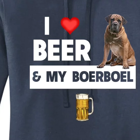 I Love Beer And My Boerboel Hunting Dog Mom Dad Ing Great Gift Women's Pullover Hoodie