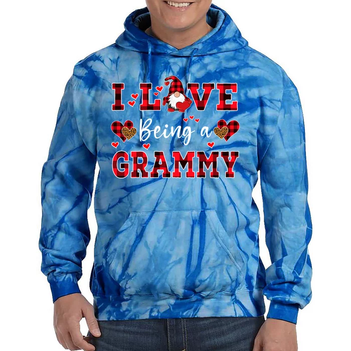 I Love Being A Grammy Gnome Valentine's Day Gift Tie Dye Hoodie