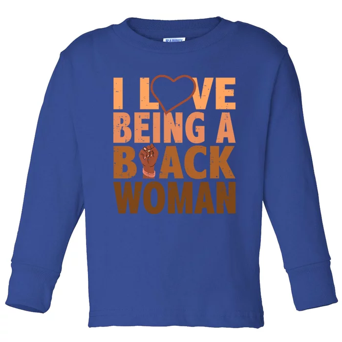 I Love Being A Black African Black History Month Gift Toddler Long Sleeve Shirt