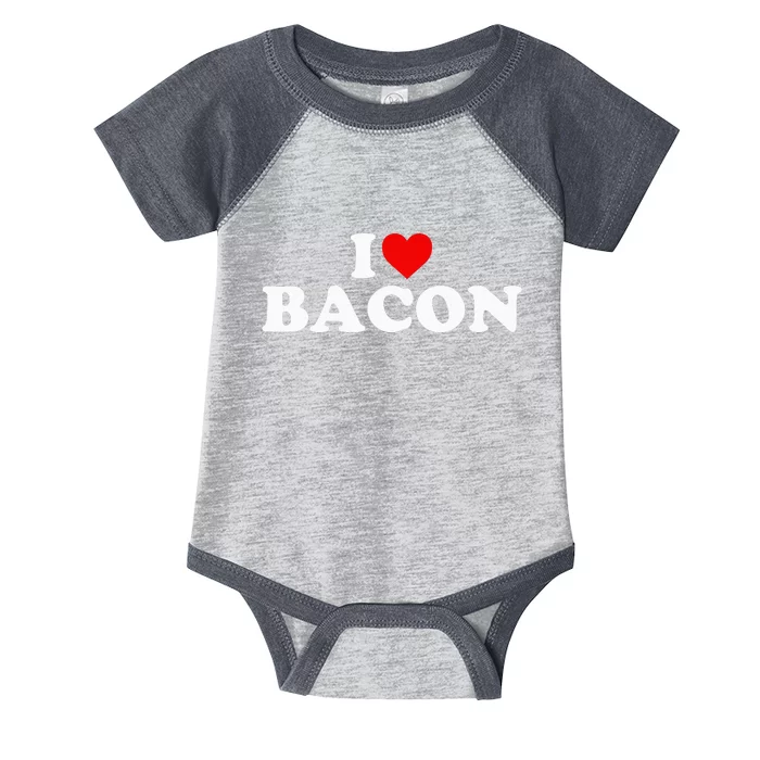 I Love Bacon Heart Infant Baby Jersey Bodysuit