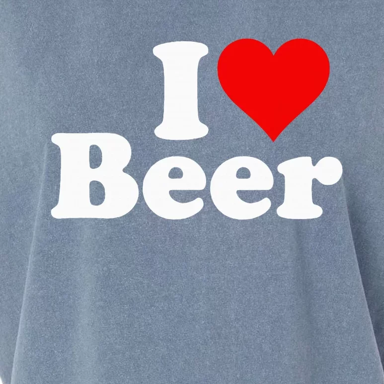 I Love Beer I Heart Beer Garment-Dyed Women's Muscle Tee