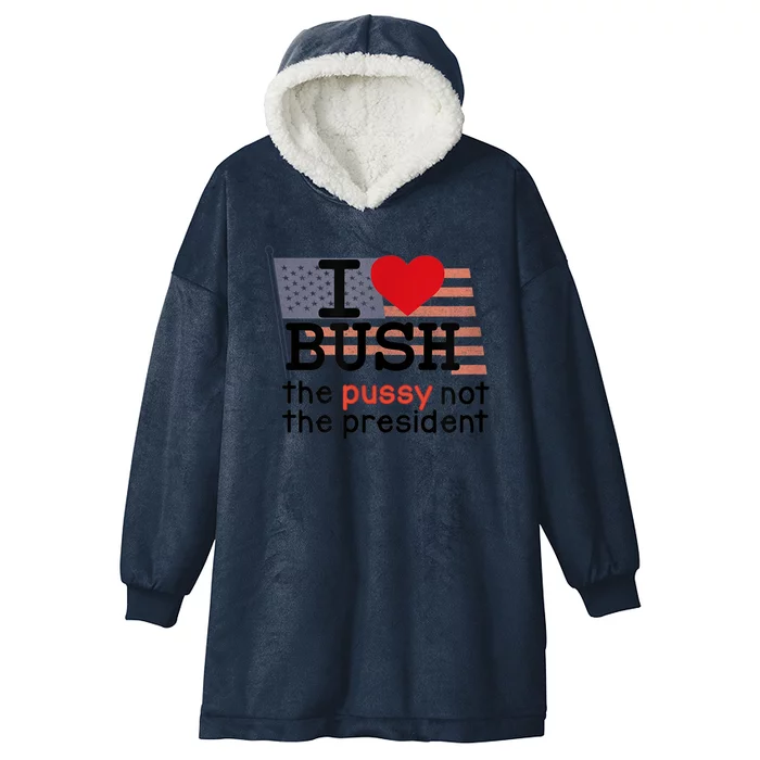 I LOVE BUSH Hooded Wearable Blanket