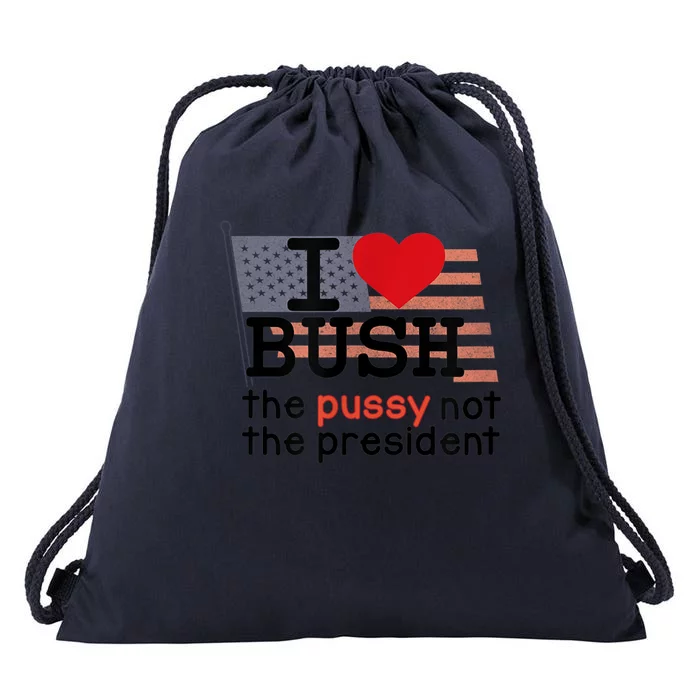 I LOVE BUSH Drawstring Bag