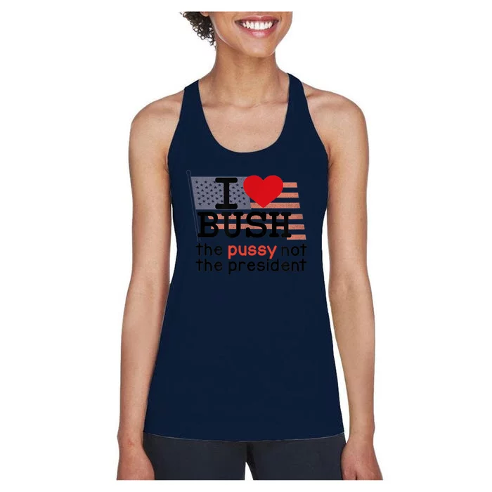 I LOVE BUSH Women's Racerback Tank