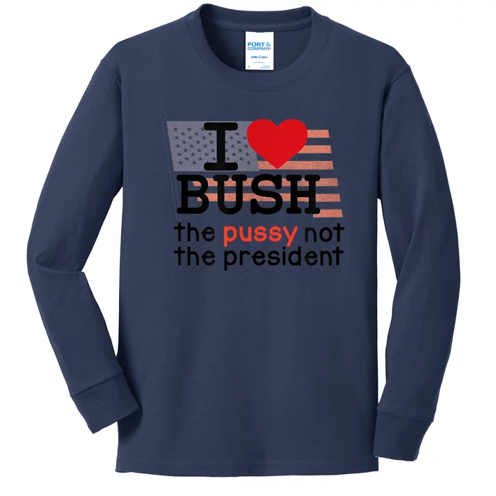 I LOVE BUSH Kids Long Sleeve Shirt