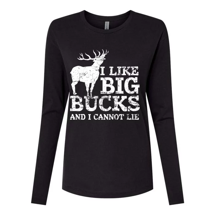 I Like Big Bucks And I Cannot Lie Deer Hunting Womens Cotton Relaxed Long Sleeve T-Shirt