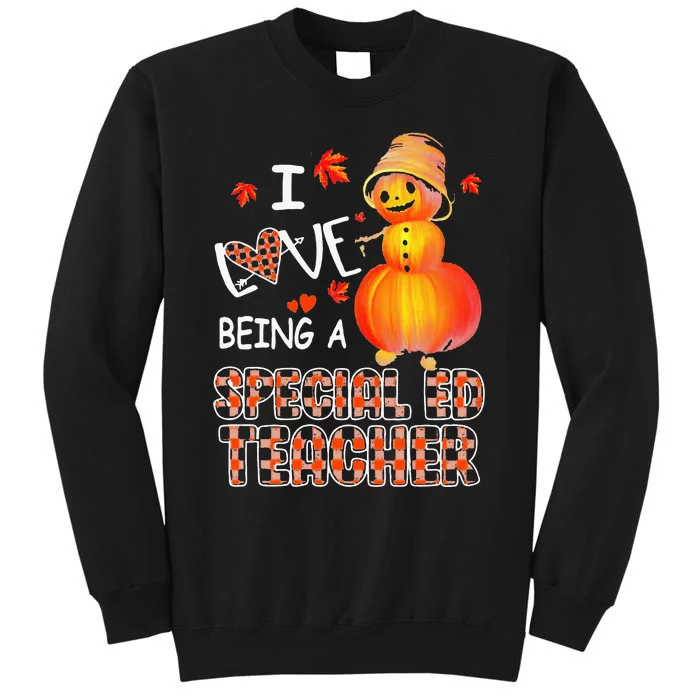 I Love Being A Special Ed Teacher Pumpkin Autumn Leopard Sweatshirt