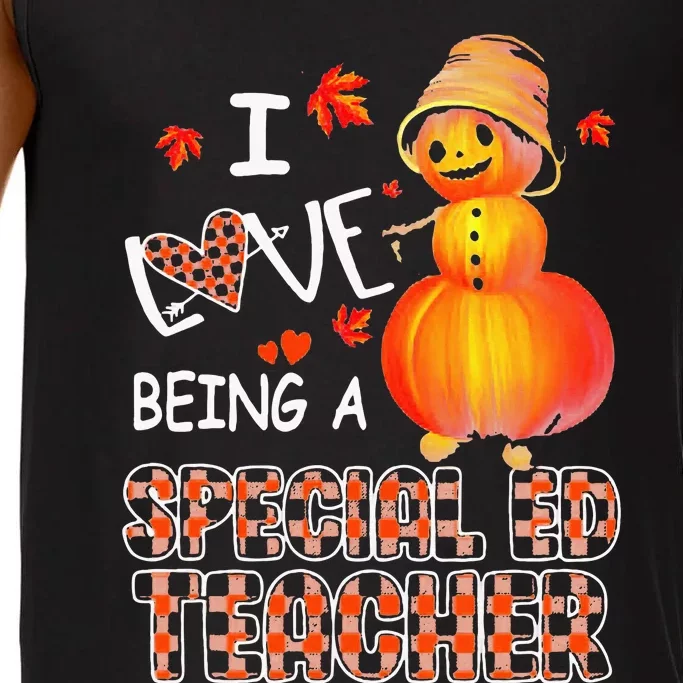 I Love Being A Special Ed Teacher Pumpkin Autumn Leopard Comfort Colors® Tank Top