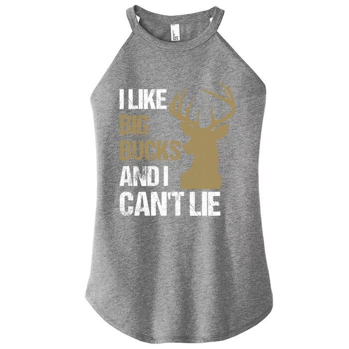 I Like Big Bucks And I Cannot Lie Funny Deer Hunting Father Great Gift Women’s Perfect Tri Rocker Tank