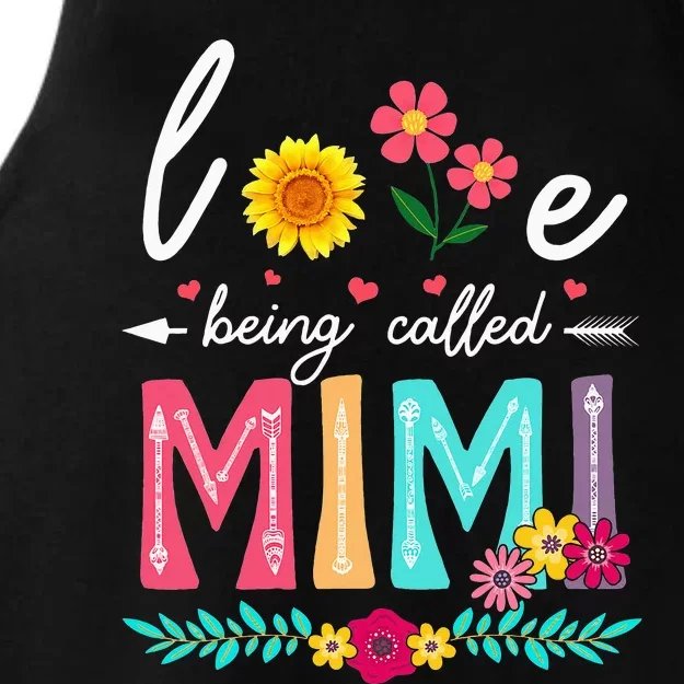 I Love Being Called Mimi Sunflower Gift Mother's Day Ladies Tri-Blend Wicking Tank