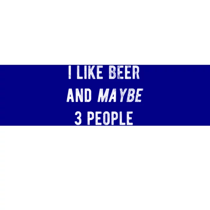 I Like Beer And Maybe 3 People Bumper Sticker