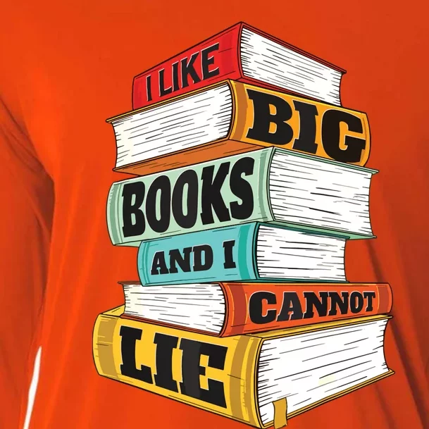 I Like Big Books And I Cannot Lie Librarian Book Reader Cooling Performance Long Sleeve Crew