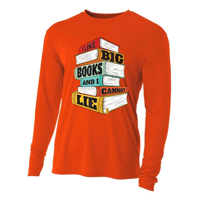 I Like Big Books And I Cannot Lie Librarian Book Reader Cooling Performance Long Sleeve Crew