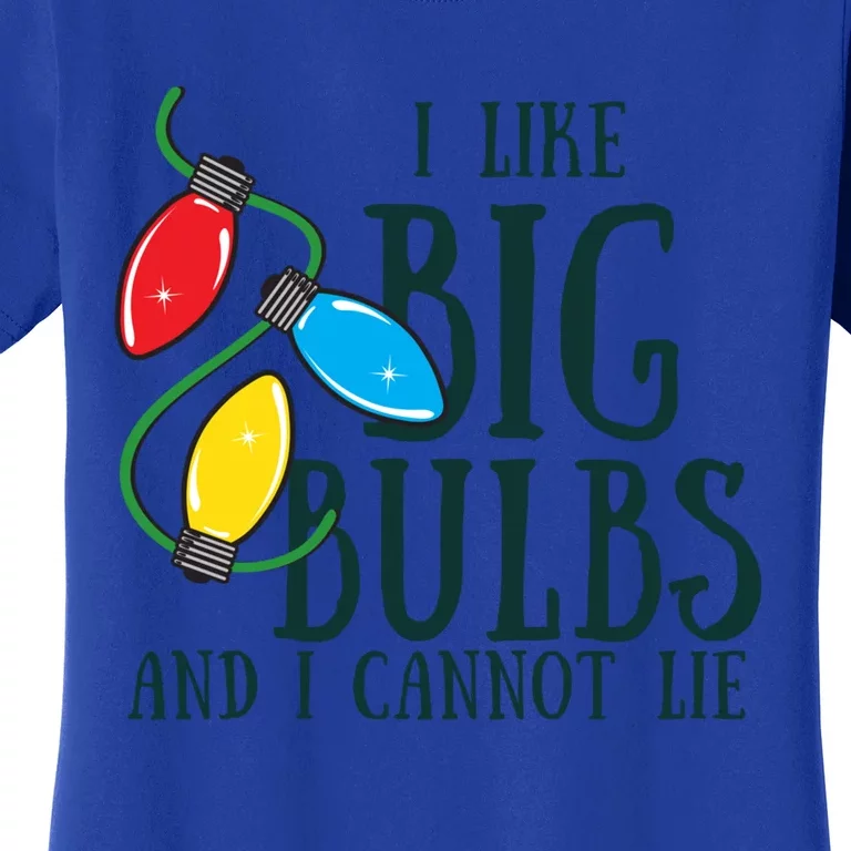 I Like Big Bulbs And I Cannot Lie Funny Christmas Gift Women's T-Shirt