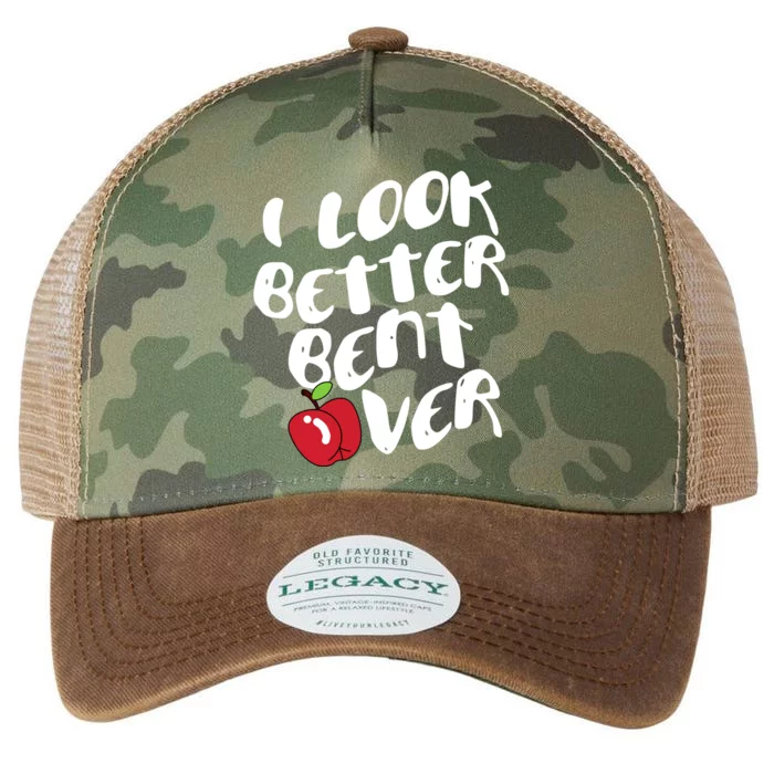 I Look Better Bent Over Funny Peach Legacy Tie Dye Trucker Hat