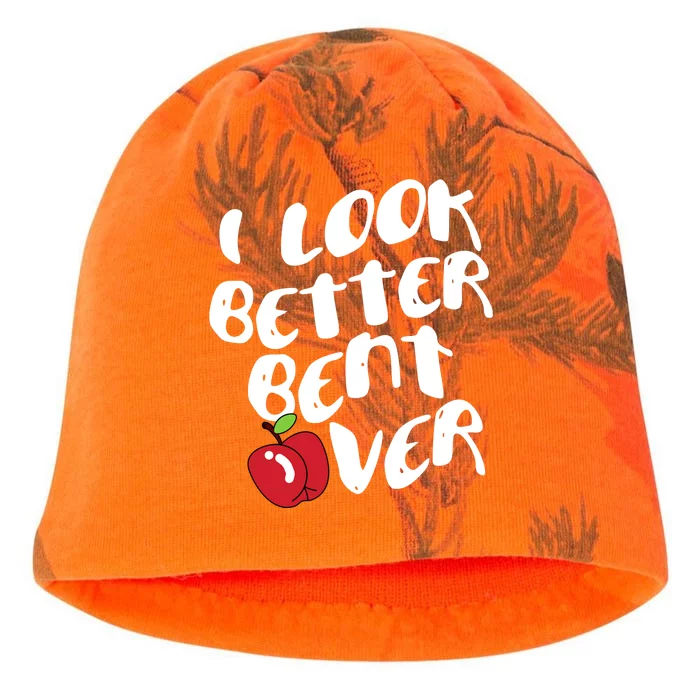 I Look Better Bent Over Funny Peach Kati - Camo Knit Beanie