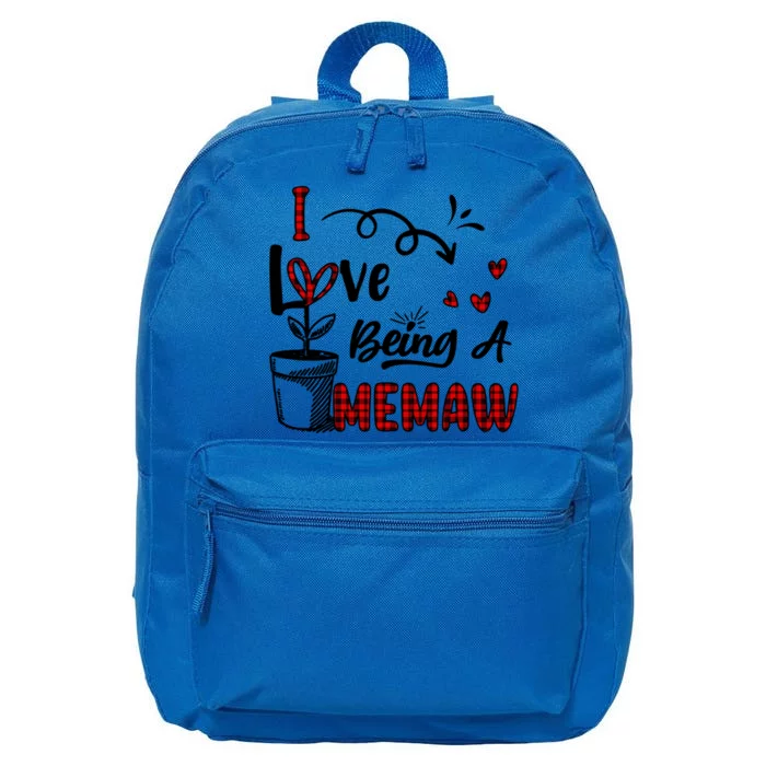 I Love Being A Memaw Cute Hearts Funny Gift For Memaw Cool Gift 16 in Basic Backpack