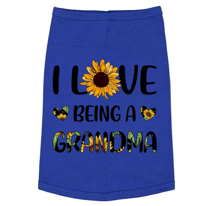 I Love Being A Grandma Sunflower Gift Doggie Tank