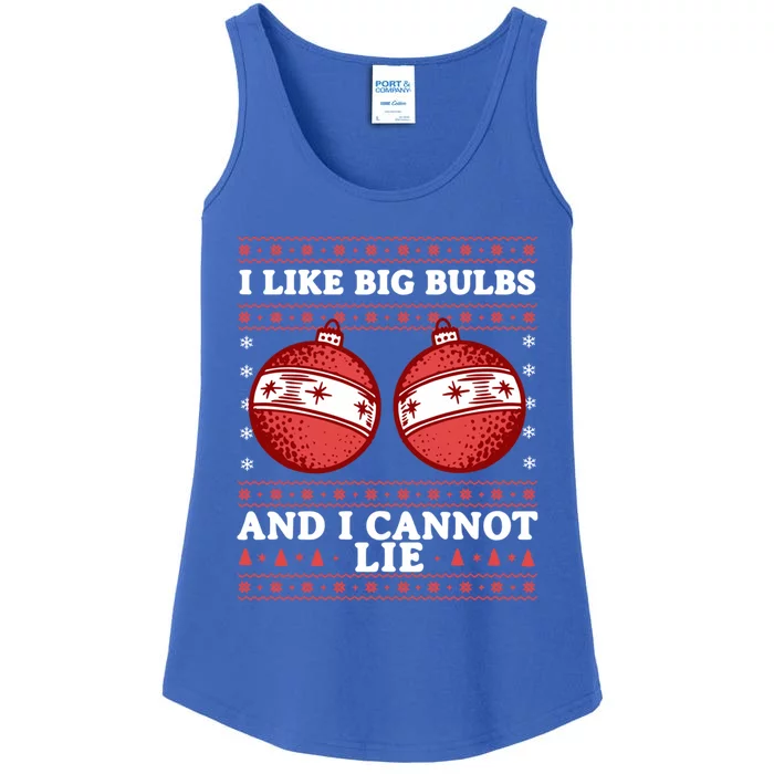 I Like Big Bulbs And I Cannot Lie Ugly Christmas Sweater Gift Ladies Essential Tank