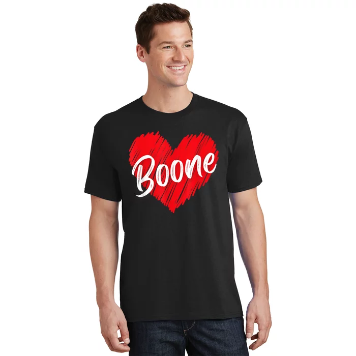 I Love Boone Heart Personalized Name Boone T-Shirt