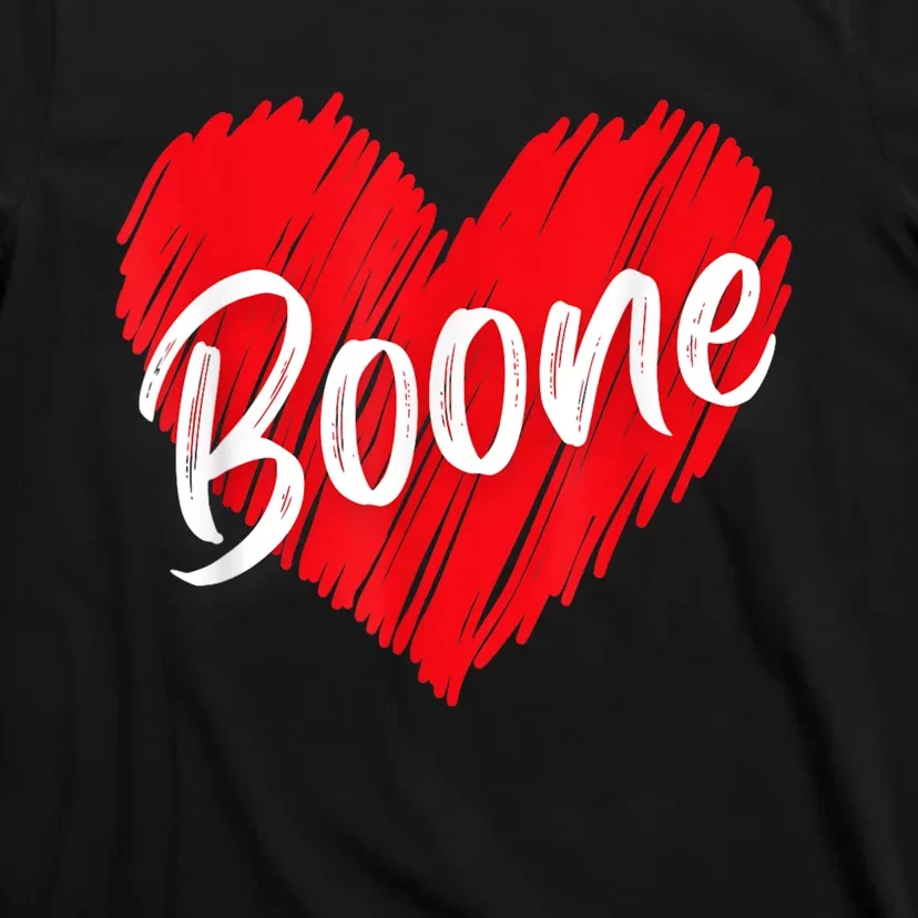 I Love Boone Heart Personalized Name Boone T-Shirt