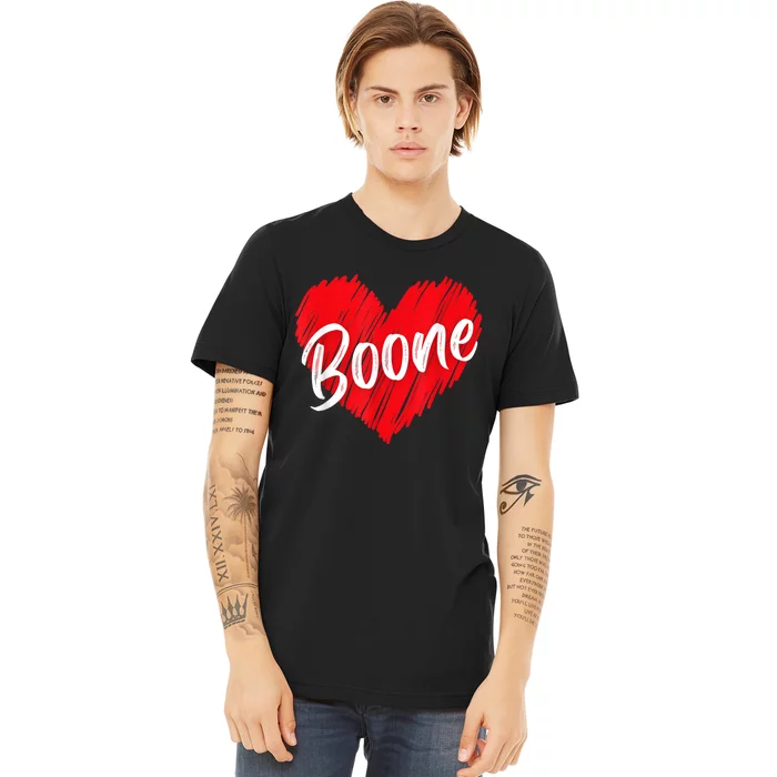 I Love Boone Heart Personalized Name Boone Premium T-Shirt