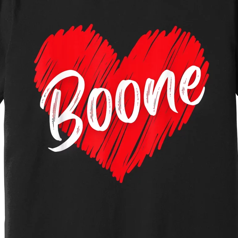 I Love Boone Heart Personalized Name Boone Premium T-Shirt