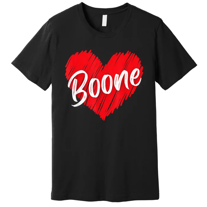 I Love Boone Heart Personalized Name Boone Premium T-Shirt