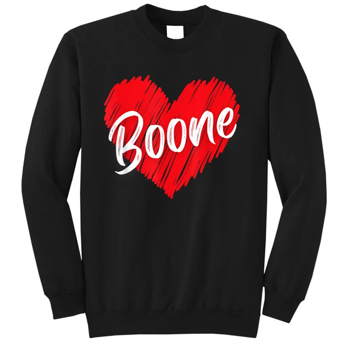 I Love Boone Heart Personalized Name Boone Tall Sweatshirt