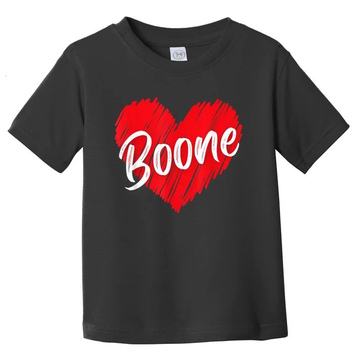 I Love Boone Heart Personalized Name Boone Toddler T-Shirt