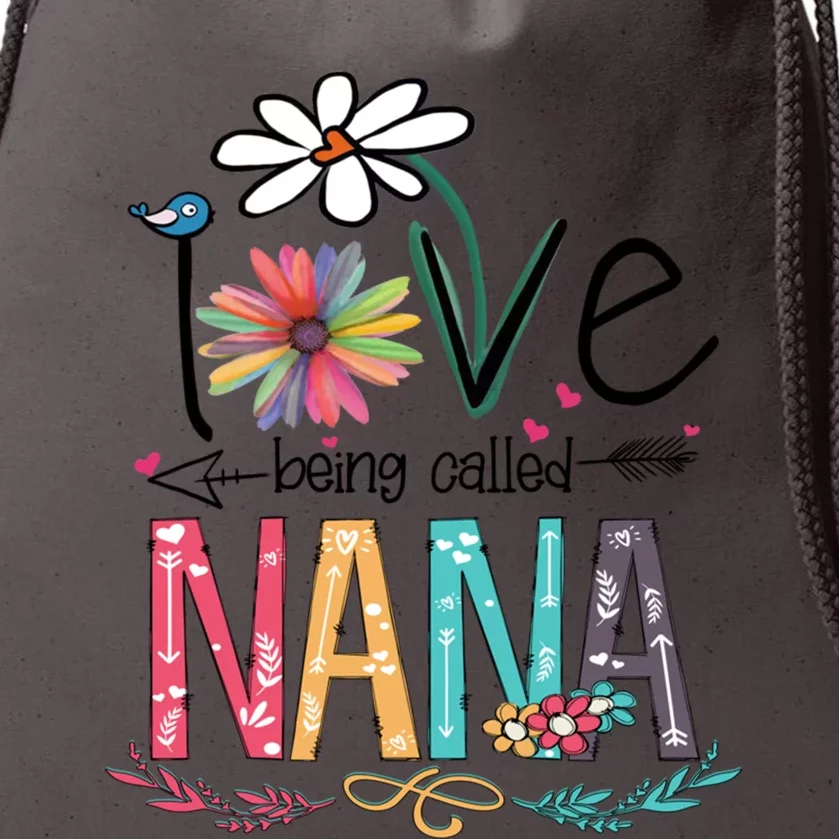 I Love Being Called Nana Sunflower Gift Drawstring Bag