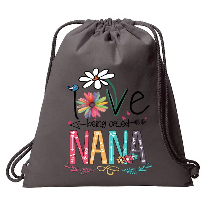 I Love Being Called Nana Sunflower Gift Drawstring Bag