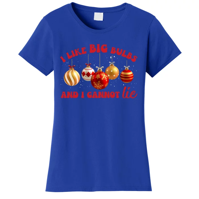 I Like Big Bulbs And I Cannot Lie Christmas Couple Matching Great Gift Women's T-Shirt