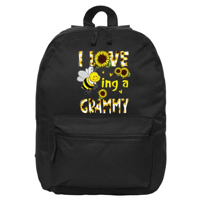 I Love Being A Grammy Sunflower Bee Mother's Day 16 in Basic Backpack