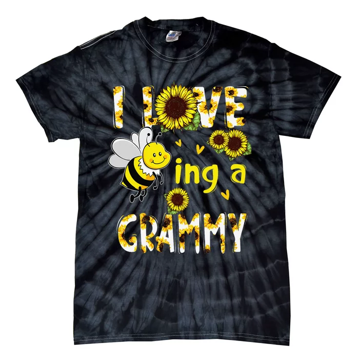 I Love Being A Grammy Sunflower Bee Mother's Day Tie-Dye T-Shirt