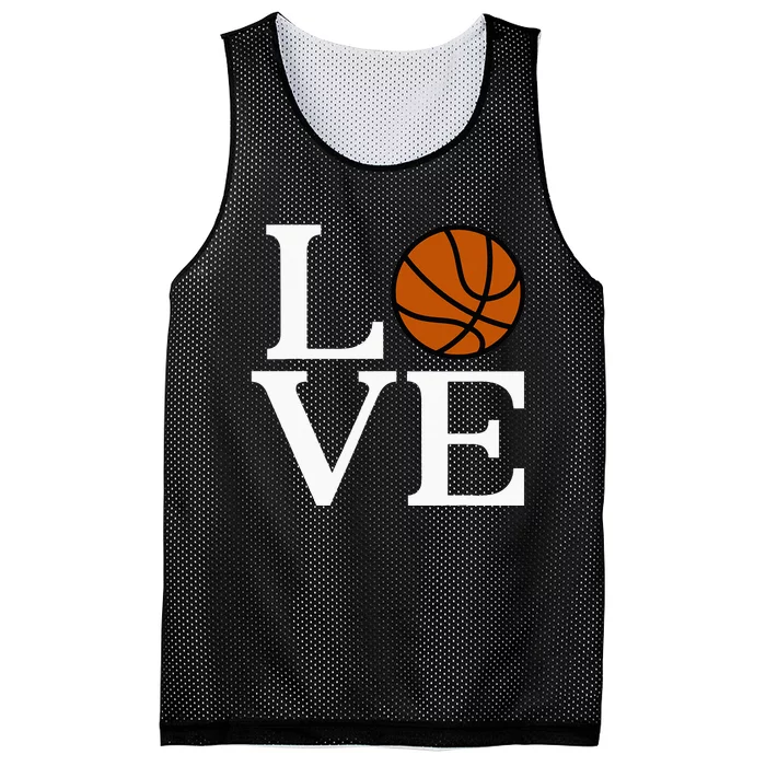 I Love Basketball Mesh Reversible Basketball Jersey Tank