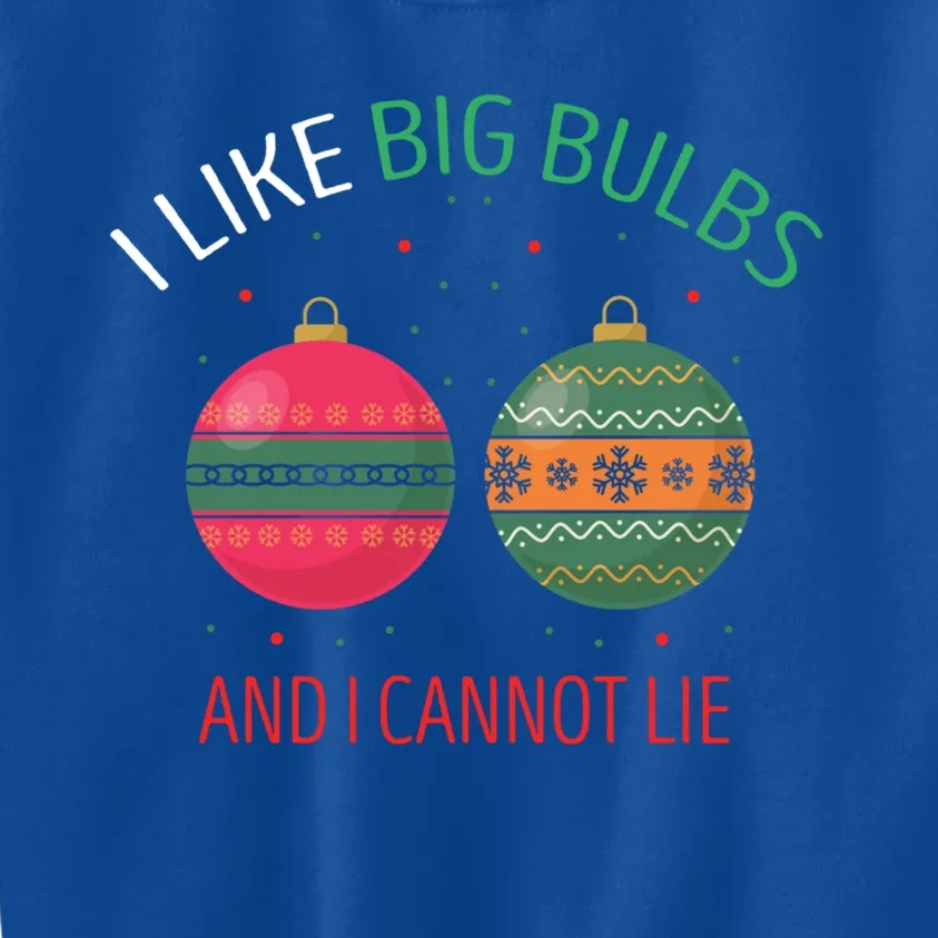 I Like Big Bulbs And I Cannot Lie Christmas Couples Present Gift Kids Sweatshirt