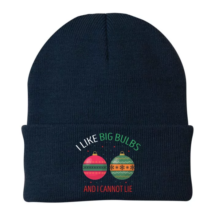 I Like Big Bulbs And I Cannot Lie Christmas Couples Present Gift Knit Cap Winter Beanie